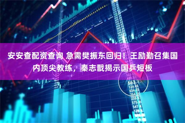 安安查配资查询 急需樊振东回归！王励勤召集国内顶尖教练，秦志戬揭示国乒短板